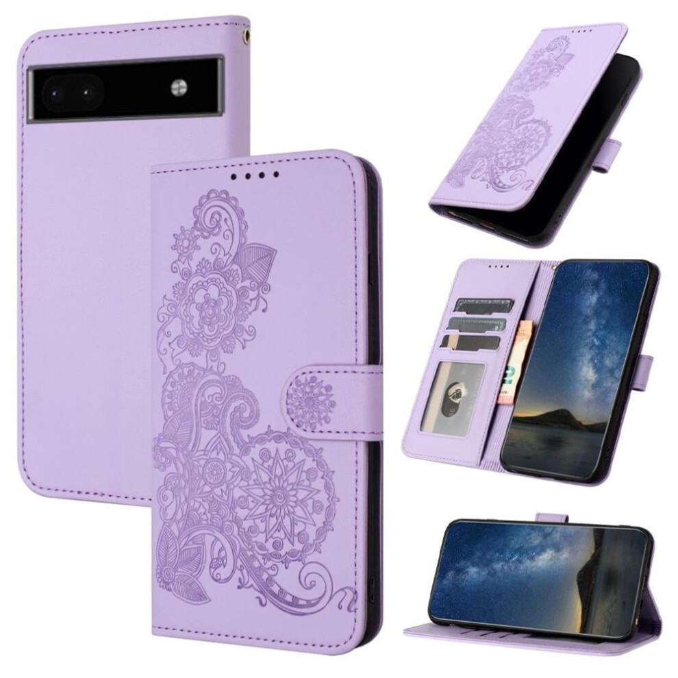Case For Google Pixel 6A Wallet Case Pu Leather Magnetic Closure With Card Slot Stand Kickstand Protective Flip Folio Book 9448196878422