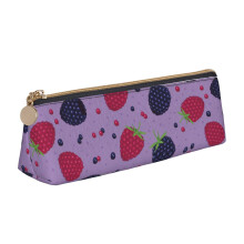 Penar model Fruit of Rasberries cu fermoar din piele pentru stilouri, geantă de depozitare, geantă organizator cosmetică