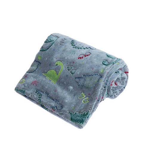 Κουβέρτα Δεινόσαυρος που Λάμπει στο Σκοτάδι, Μαλακό Ζεστό Χαλί από Φανέλα με 1