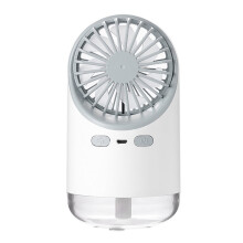 Tragbarer Mini-Ventilator und Luftbefeuchter mit Akku, leiser warmer/kalter Nebel, mehrfarbige LED-Beleuchtung, niedlicher Luftbefeuchter fürs