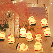 Luces LED Poaug en liquidación 10/20 LED Árbol de Navidad Luces LED blancas cálidas Lámpara de fiesta de Papá Noel Decoración en oferta