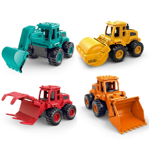 ESHOO4Pack Παιδικά Παιχνίδια Αυτοκίνητα Μίνι Μηχανικό Όχημα Φορτηγό Εκσκαφέας 2