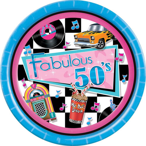 Fabulous50s Luncheon 9" Lautaset (8 kpl)