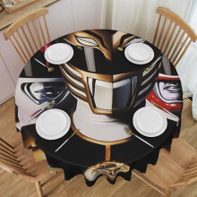 Power Rangers 60" Round Tablecloth, Waterproof & Wipeable, Wrinkle-Free for Birthday, Kitchen Decor, Compatible with Farmhouse Style
