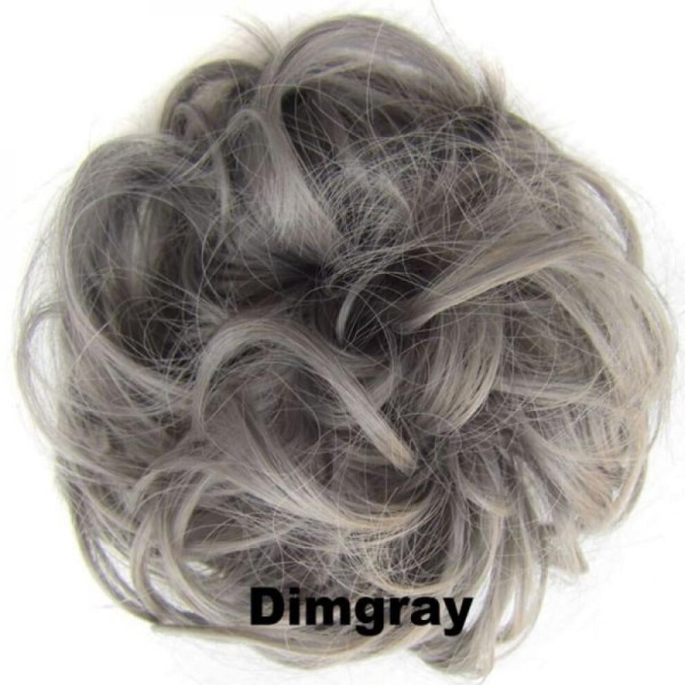 Unisex Clearance! Messy Hair Bun Hair Scrunchies Extension Curly Wavy Messy Synthetic Chignon For Women Hairpiece