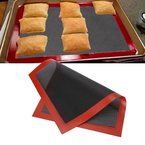 Baking Roll Mat,Breathable Silicone Roll Mat Non-Stick Heat Resistant Oven Baking Mesh 2
