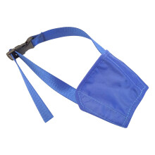 Soft, Breathable Dog Muzzle for Small, Medium & Large Dogs - Adjustable Nylon Pet Vest for Grooming, Vet Visits & Nail Trimming (Blue M)