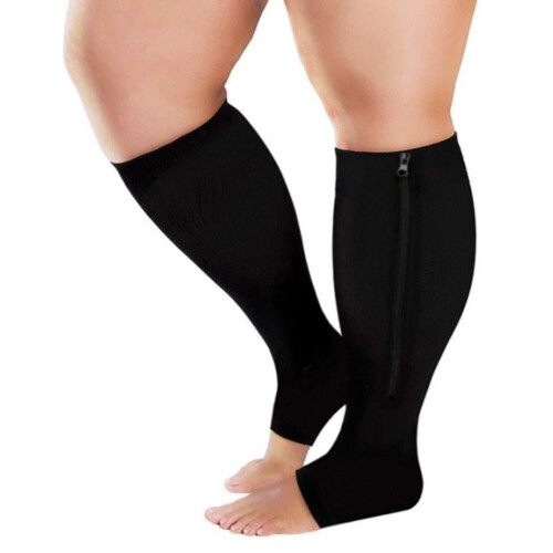 Κάλτσες συμπίεσης Aosijia2Pairs Unisex με ανοιχτά δάχτυλα για στήριξη γονάτου υψηλής 2