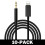 2M Lightning to AUX 3.5mm Cable/Adapter Car Black 10-Pack 1