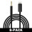 2M Lightning to AUX 3.5mm Cable/Adapter Car Black 10-Pack 8