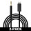 2M Lightning to AUX 3.5mm Cable/Adapter Car Black 10-Pack 5