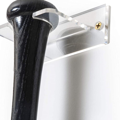 2 Pack Acrylic Baseball Bat Holder Support Wall Mount Display Stand Wall-mounted 1