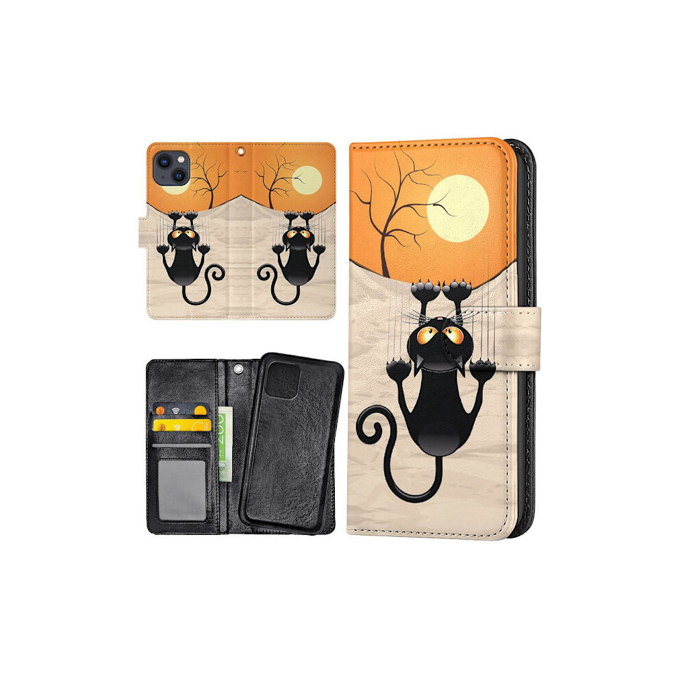 Compatible With Iphone 13 - Wallet Case/Case Scratching Cat Multicolor 9004841944272