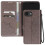 Case Mandala Flowers for compatible with iPhone 16 Wallet with Wrist Strap Grey Grey 1