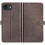 Case Mandala Flowers for compatible with iPhone 16 Wallet with Wrist Strap Grey Grey 6