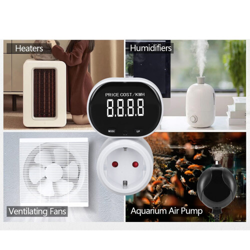 Strommessstecker 3680 W 16 A PC-beleuchtetes LCD-Display 2