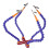 Supporti per saldatura con 4 braccia, alluminio, rosso 15