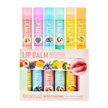 Lip Balm Set Pack of 6 Fruit Flavored Deep Hydration for Dry Cracked Lips Long Lasting Moisture