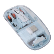 Trasparente Sottile TriMode BT1 BT2 Mouse 400 mAh Blu
