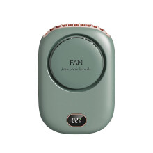 Bladeless Neck Fan USB Rechargeable Hands  Cooling for Outdoor and Foldable Desk Use Green