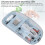 Trasparente Sottile TriMode BT1 BT2 Mouse 400 mAh Blu 11