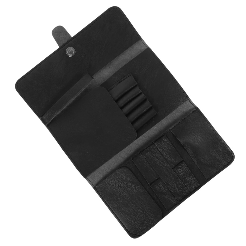 Leather Barber Scissor Case with Secure Zipper, Durable Protection and Compact Organizer for Hairdressers