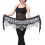 TureClos Belly Dance Waist Chain Black Silver 5