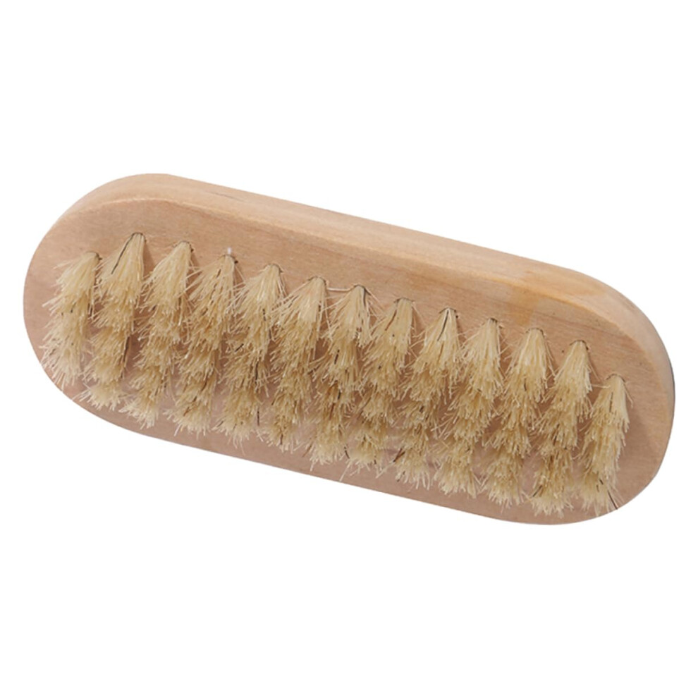 Wooden Nail Brush with Ergonomic Handle and Firm DoubleSided Bristles for Nail Cleaning