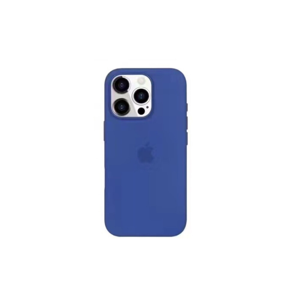 Compatible With Iphone 16 Series Liquid Silicone Case, Compatible With Magsafe, Vibration Sound Effect Animation, Bright For Iphone 16 Pro Blue 9048212124863