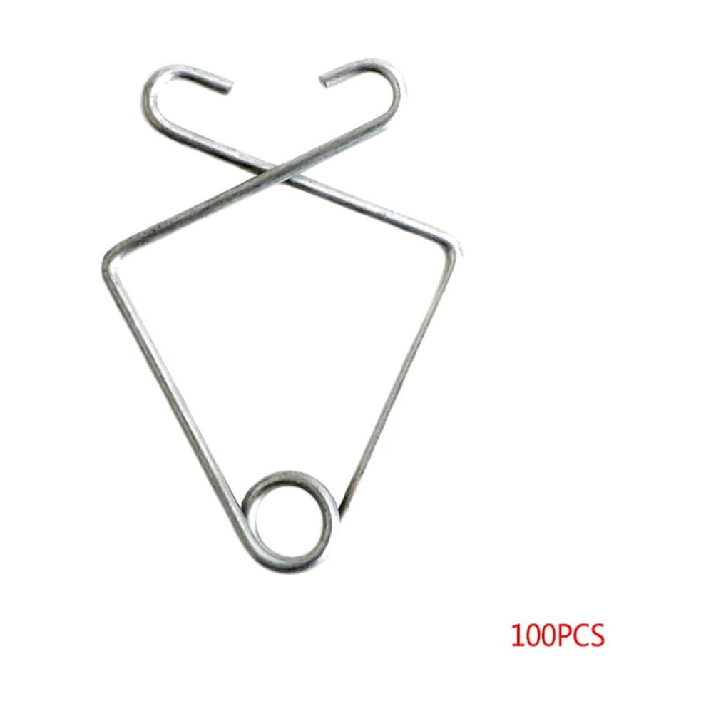 100Pcs Drop Ceiling Hook Clips Fish Shape Metal Hook T-Bar Grid Wire Suspended Ceiling Hanger 9048212125068