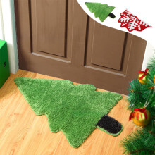 Tapete de decoração de Halloween para interiores Jacenvly, compatível com o Natal, imitação de cashmere, 40x60cm, antiderrapante, com estampa de