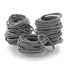 Haargummis, professionelle Haargummis – 100er-Packung, Silber
