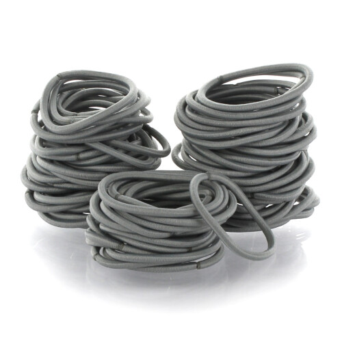 Haargummis, professionelle Haargummis – 100er-Packung, Silber