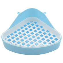Toilet Litter Tray,Small Animal Toilet Corner Potty, Pet Litter Trays Corner for , Hamster (Blue)