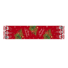 Caminho de mesa natalino 35,5 x 180 cm, boneco de neve vermelho e Papai Noel para decoração de Natal em ambientes internos e externos, compatível