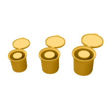 Kiplyki Discount Juego de 3 bandejas de silicona para cubitos de hielo para vasos y tazas - Incluye 3 moldes cilíndricos huecos con tapa - Perfectos