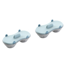 Lot de 2 petits moules à œufs vapeur portables pour micro-ondes, compatibles avec la cuisson vapeur (bleu ciel)