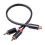 Καλώδιο 2X RCA, 2RCA αρσενικό σε 1RCA θηλυκό, καλώδιο ήχου, καλώδιο Aux για ακουστικά Edifer 4