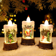 Juldekoration Vindljus Julgran Lysande Barn Jultomten Dekorationer Nattlampor 70ml