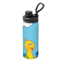Geïsoleerde waterfles van roestvrij staal met Sesamstraat-thema, draagbare waterfles voor buiten, modieus, voor op reis, fitness en voor studenten.