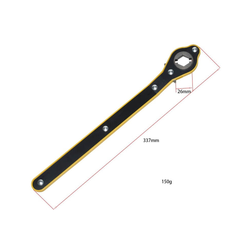 Janrevotw Labor Saving Wrench 360 Rotating Labor Saving Jack Ratchet, Phillips And Hex, Scissor Jack Lift Speed Handle Tool, Jack Lug Handle Tool 9048212251729