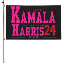 Bandeira rosa choque de Kamala Harris 2024, 90x150cm, dupla face, para jardim, faixa "Vote Democrata", compatível com a campanha "Kamala Harris Para