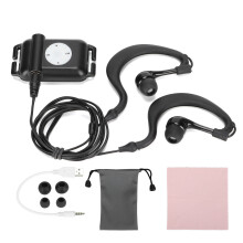 Ergonomicky tvarovaná plavecká sluchátka, pozlacený stereo jack pro čistý zvuk pod vodou, magnetické nabíjení, silikonový povlak, kostní