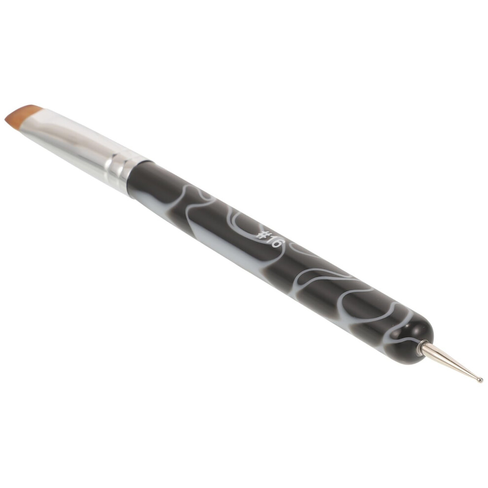 DualEnded Nail Art Brush and Dotting Tool with Ergonomic Grip for Salon and Home Nail Designs