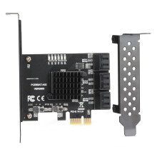 Carte contrôleur d'extension 6 ports, carte d'extension PCIe vers SATA offrant une stabilité élevée et une fonctionnalité Plug and Play, SATA