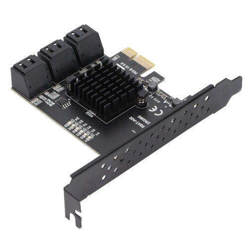 Κάρτα ελεγκτή SATA III6Gbps, κάρτα επέκτασης PCIe σε SATA με υψηλή σταθερότητα και διεπαφή 1