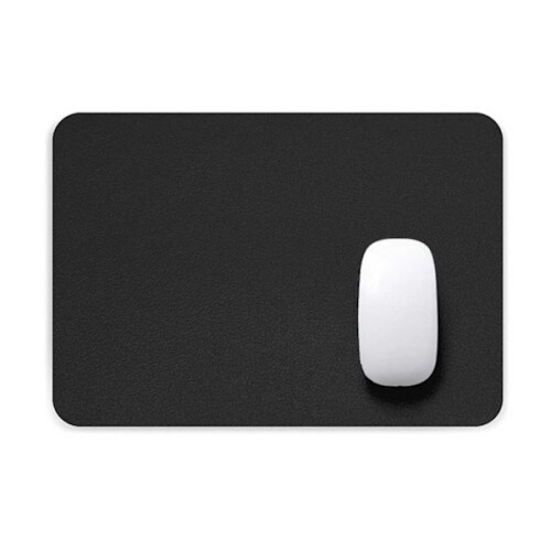 Mousepad em couro PU preto, 21x26cm