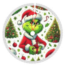 De Grin-Ch kerstboomrok van 76 cm (30 inch), een kerstboommat voor de winter, een kerstboomrok voor rustieke kerstversieringen.