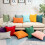 22" x 22" moderne, eigentijdse, overgangsstijl, grijs gestreepte polyester sierkussen (2 stuks) 8