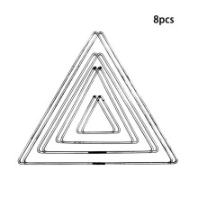 Guirlanda triangular de arame com 8 peças para decoração de casa, casamento, Ano Novo, Dia dos Namorados e Natal.